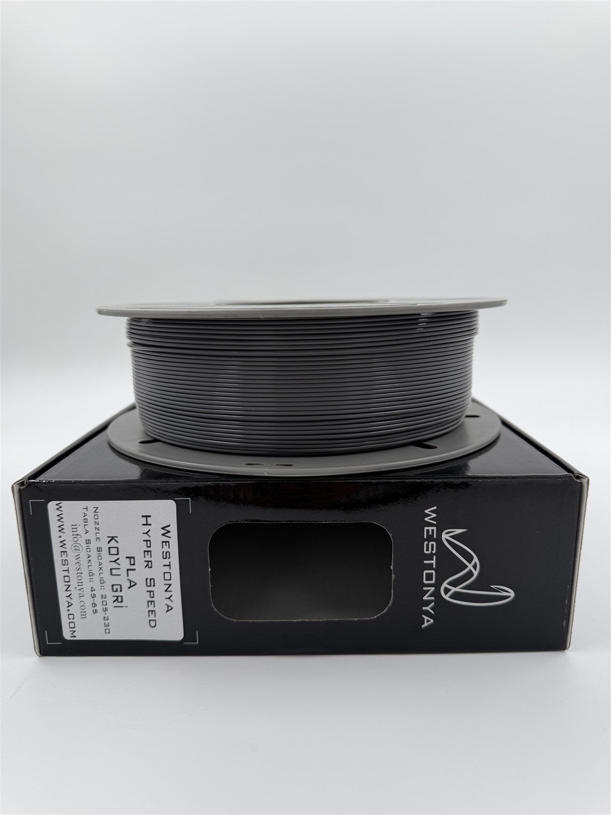 Westonya Hyper Speed PLA Koyu Gri makara detayı